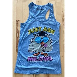 Tootsie Roll Mr. Owl Graphic Tank Top S